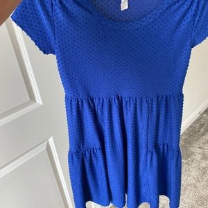 Womens blue dotted dress